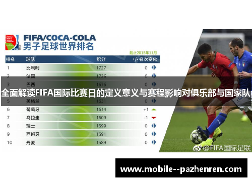 全面解读FIFA国际比赛日的定义意义与赛程影响对俱乐部与国家队
